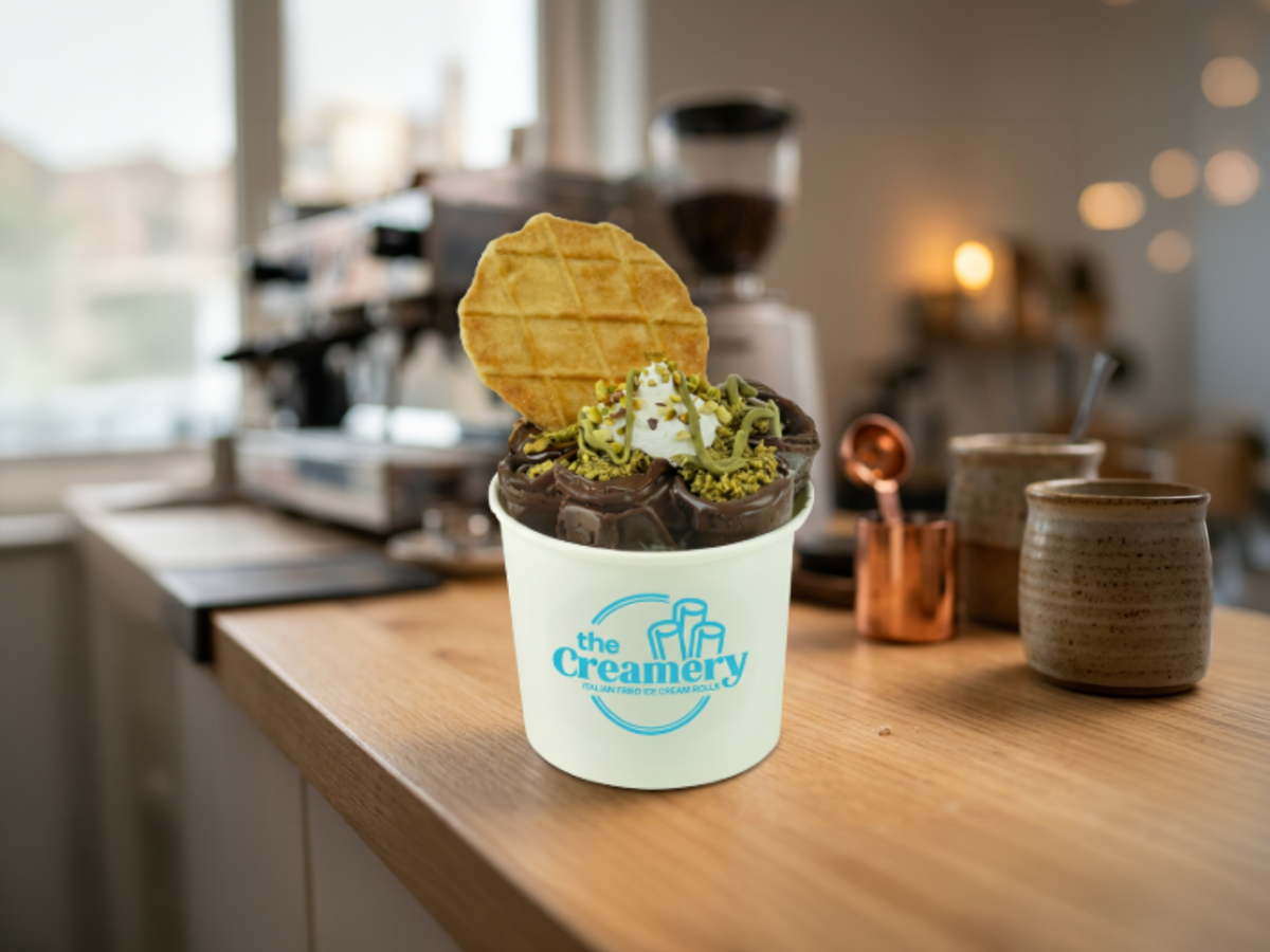 Limited Edition - Viral Dubai Chocolate Pistachio Knafeh Ice Cream Rolls The Creamery PH